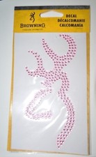 Browning Buckmark Pink Bling 2 Decals - Car Truck Auto Locker Buck Logo Sticker