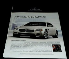 MASERATI 2007  AUTOMATIC QUATTROPORTE  SPORTS CAR ADVERTISEMENT