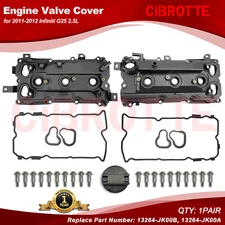 2PCS LH & RH Valve Cover Set w/ Gasket & Bolts & Cap for 2011-2012 Infiniti G25