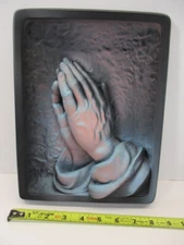 PRAYER by VICTOR, 3D Ceramic Plaque, 1959 Creative Arts Inc, 9" x 11", MCM, EC