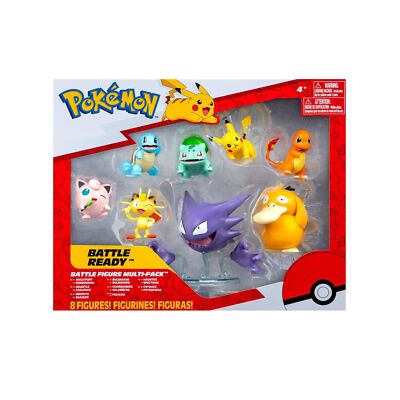 Pokemon Battle Figure 8-Pack - Comes with 2” Pikachu, 2” Bulbasaur