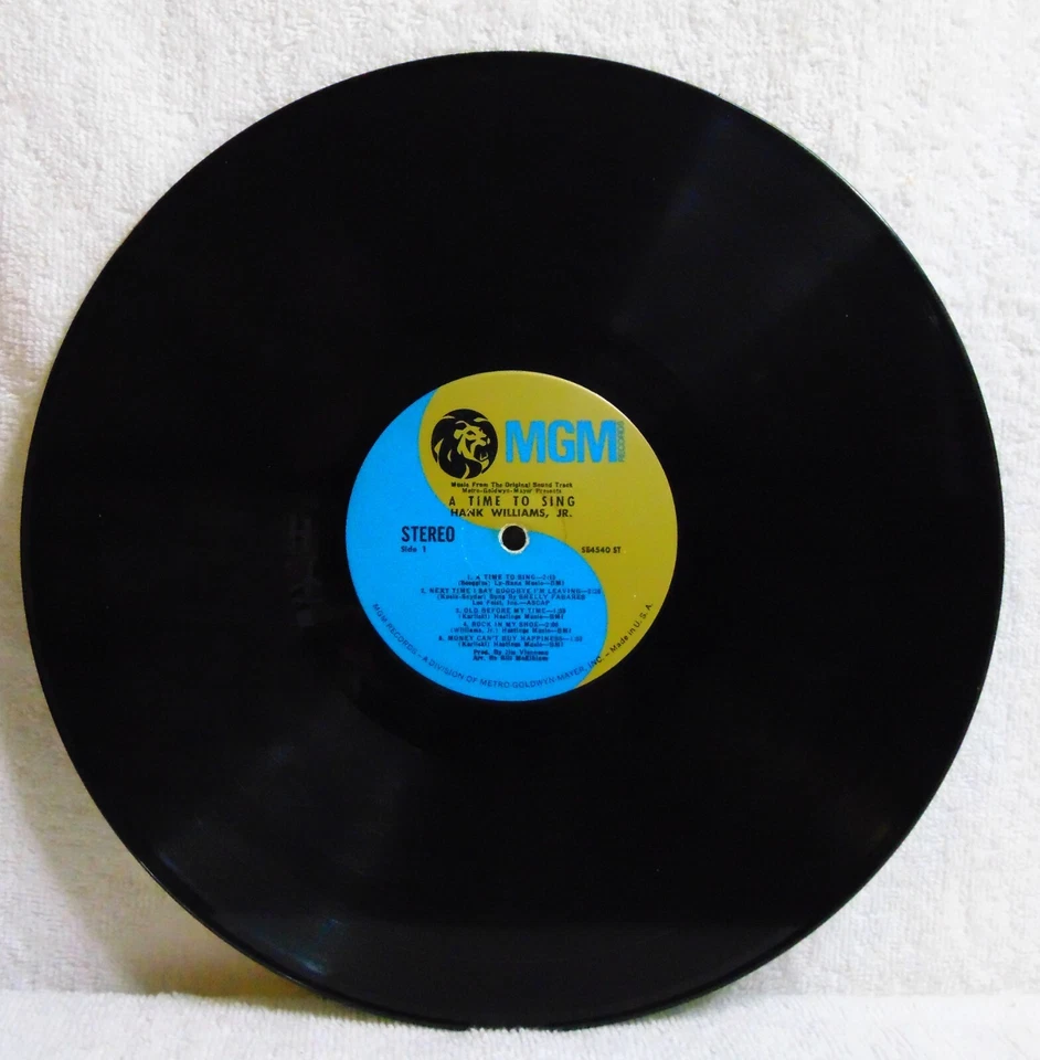 Hank Williams, Jr.– A Time To Sing - 1968 MGM Records SE-4540 ST Vinyl LP - VG+ - Image 3 of 4