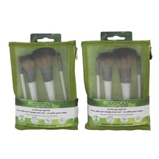 EcoTools On The Go Style Brush Set 5 Piece Set In Case - X 2 Complete Sets