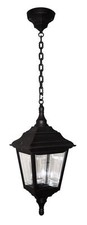 Kerry Chain Hanging Exterior Lantern - Black Polymer