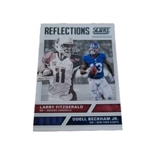 2017 Score Football Reflections #10 Larry Fitzgerald Odell Beckham NFL Card (D2