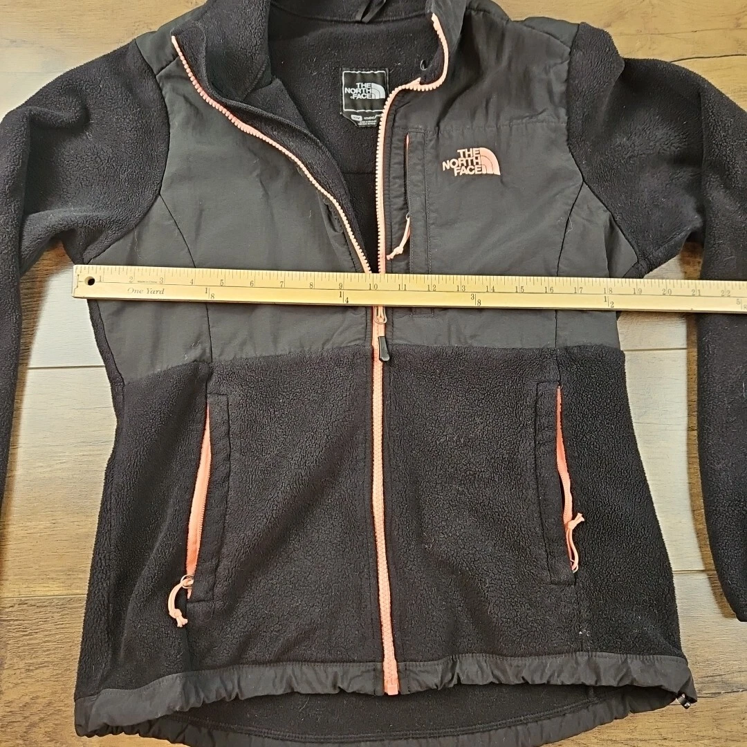 north-face full zip fleece pink jacket
