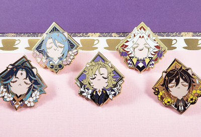 Genshin Impact Xiao Ayato Itto Albedo Zhongli Hard Enamel Pin