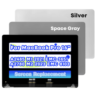 LCD Screen Replacement Display 16'' for MacBook Pro A2485 EMC 3651 A2780 EMC 8103