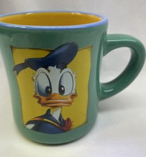 Disney DONALD DUCK Coffee Mug Blue Thailand Green Blue Yellow