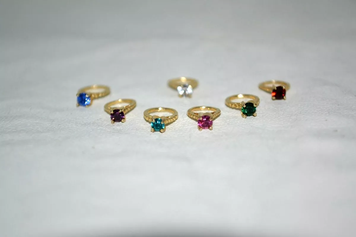 Mini birthstone on sale ring charms
