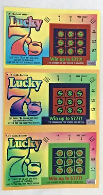 Florida Lucky 7's Instant SV Lottery Ticket Set, no cash value | eBay