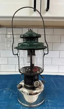 VINTAGE COLEMAN LANTERN NICKEL FOUNT 2 TWO DOUBLE MANTLE