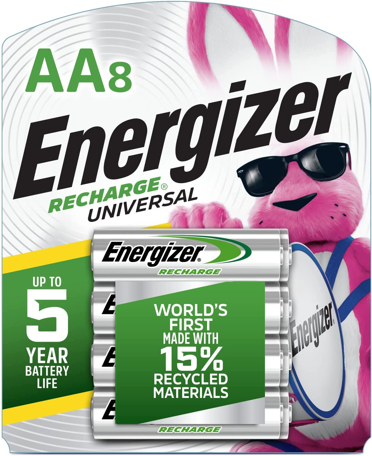 Rechargeable AA Batteries, Recharge Universal Double a Battery Pre-Charged, 8 Co-image
