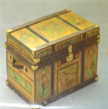 Dollhouse KIT to make a Wood Fashion Trunk for Doll House Miniature Attic