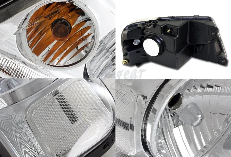 Para 06-08 Lincoln Mark LT Carcasa Cromada Lente Transparente Faros Reflector Transparente Foto 2 de 3
