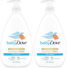 Baby Dove Sensitive Skin Care Body Lotion for Delicate Baby Skin Rich Moisture w