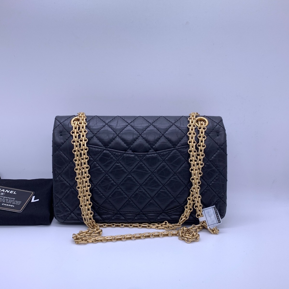 Chanel 2.55 Reissue Lucky Charms Flap Bag Black Aged Calfskin