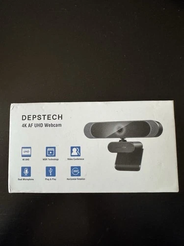 DEPSTECH 4K Webcam, DW49 Webcam w/ Microphone, Plug Play USB Computer Web Camera