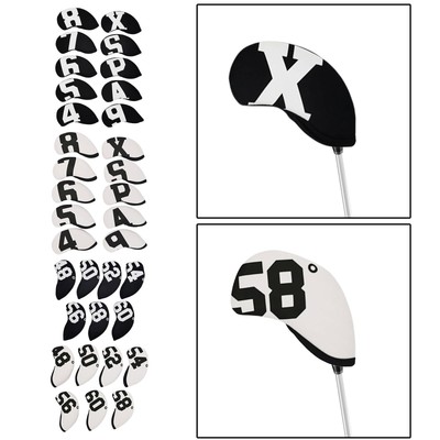 7 Stück Anti-Scratch Golfschläger Headcover, Eisen Headcover mit Grad 60°,