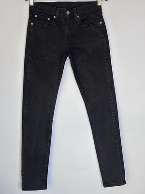 Levi s Mens Skinny Taper Jeans W28 L30 Black WaterLess Denim