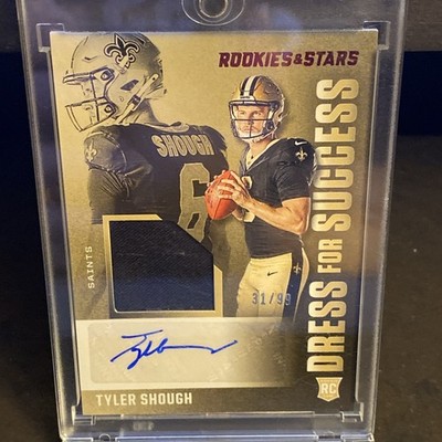 2025 Panini Rookies & Stars Dress for Success Auto Patch /99 Tyler Shough Saints