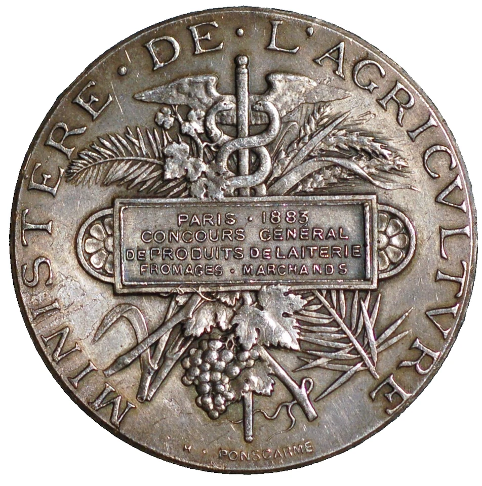 Medal France III REPUBLIC Concours agricole 1883 Ministere De L'Agricvltvre - Image 2 of 2