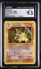 1999 POKEMON BASE SET HOLO 4/102 CHARIZARD CGC 9.5 MINT +