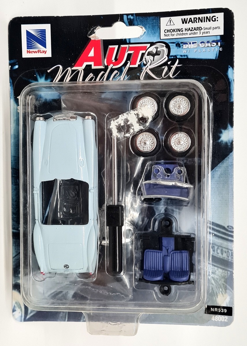 Newray 1/43 MG MGA 1956 Light Blue Model Kit Diecast Model Car