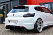 Heckansatz Heckeinsatz Diffusor Gefräst aus ABS für VW Scirocco R Facelift