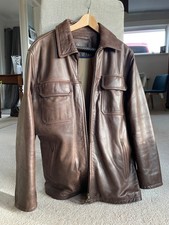 Giacca di pelle Austin Reed vintage alta qualità taglia L