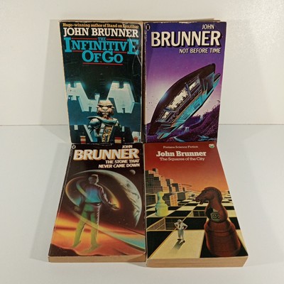 John Brunner x 4 Vintage Sci-Fi Paperback Book Bundle - Infinitive Of Go + More