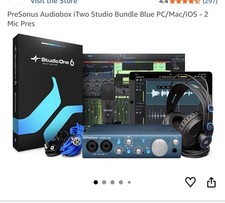 PreSonus Audiobox iTwo Studio Bundle Blue PC/Mac/iOS - 2 Mic
