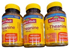 Nature Made Chewable L- Theanine 200 Mg. Tropical Fruit 50 Tablets Exp: 03/2027
