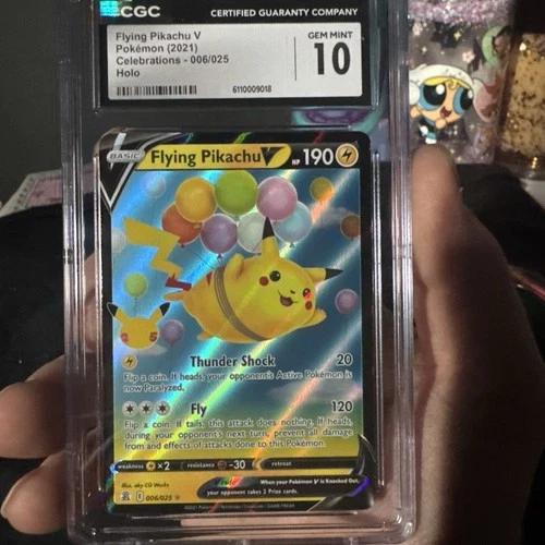 Pokémon Flying Pikachu V 006/025 Celebrations Ultra Rare Holo CGC 10 Card