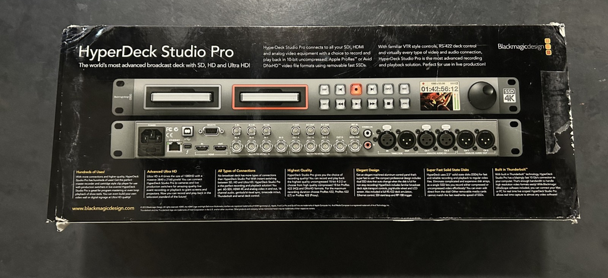 Blackmagic Design HYPERD/ST/DFHP HyperDeck Studio HD Pro 2 | eBay