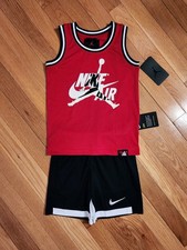 NEW Nike Jordan Little Boy Dri-fit Jersey Tank Top Drawstring Short Set 4T/4