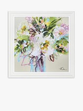 John Lewis Anna Cher - Floral Framed Print 81x81cm Multi (Defective Frame/Marks)