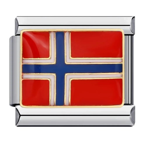 Flag Charm Links for Jewelry DIY Women Stainless Steel Country Enamel Beads Set - Picture 34 of 45