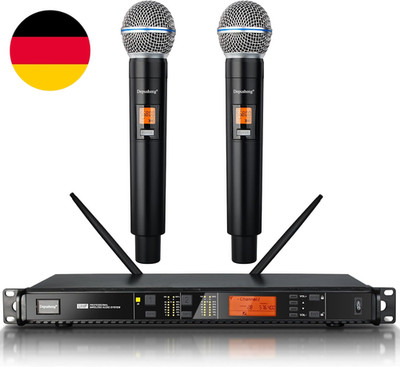Depusheng Professionelles Drahtloses Mikrofonsystem, 60M Reichweite, Dynamisches