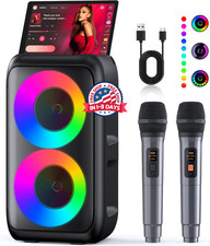 Altavoz Bluetooth port til, altavoz PA con 2 micr fonos de karaoke inal mbricos