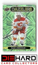 2021-22 Upper Deck #DZ-8 Elias Lindholm Dazzlers Green Calgary Flames