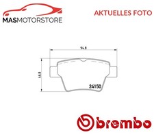 SATZ BREMSBELÄGE BREMSKLÖTZE HINTEN BREMBO P 61 080 P FÜR CITROËN C4 I,C4