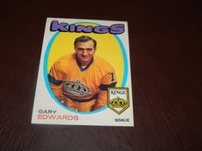 1971-72 O-Pee-Chee Gary Edwards Rookie Card #155 Los Angeles Kings. rookie card picture