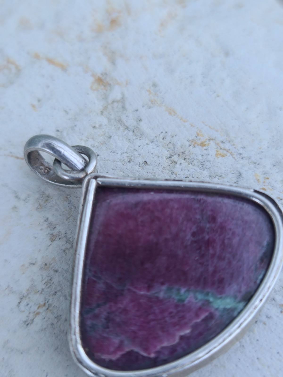 VTG Sterling 925 Solid Silver Ruby Zoisite Gemsto… - image 11