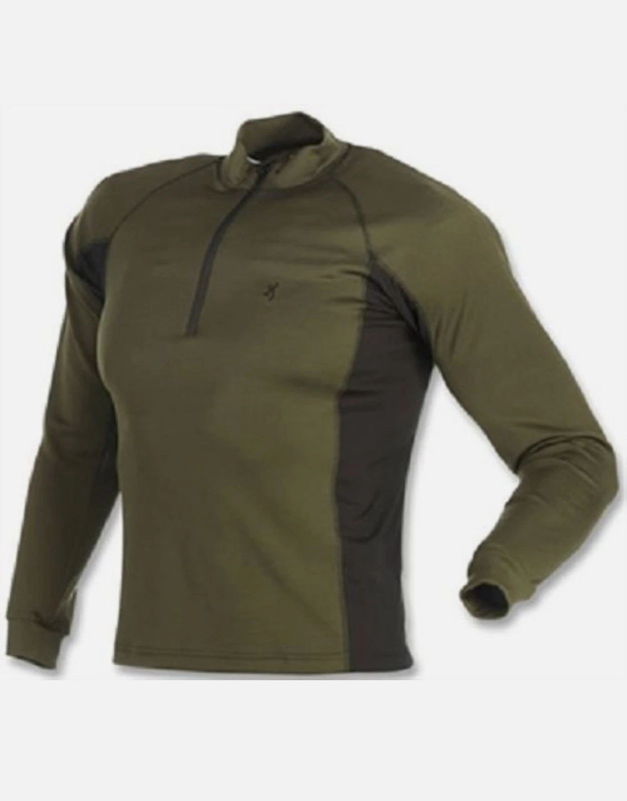 Browning Full Curl Merino Wool 1/4 Zip Base Layer Top Loden Hunting New