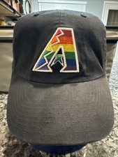 47 MLB Arizona Diamondbacks Clean Up Adjustable Strapback Hat Rainbow Pride Logo