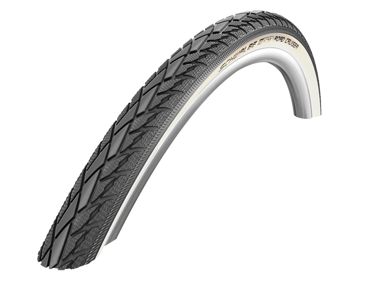 Schwalbe Road Cruiser 20 x 175 Inch White Wall Active Wire Bead Tyre with K-Gua 4290₽
