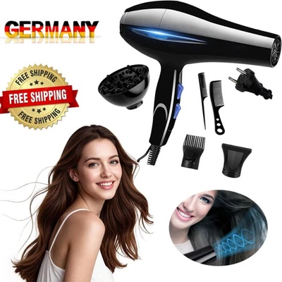 YOUKUKE Föhn Haartrockner mit 3 Diffusor Haarfön Professional Fön Ionen 2300W Hair Dryer