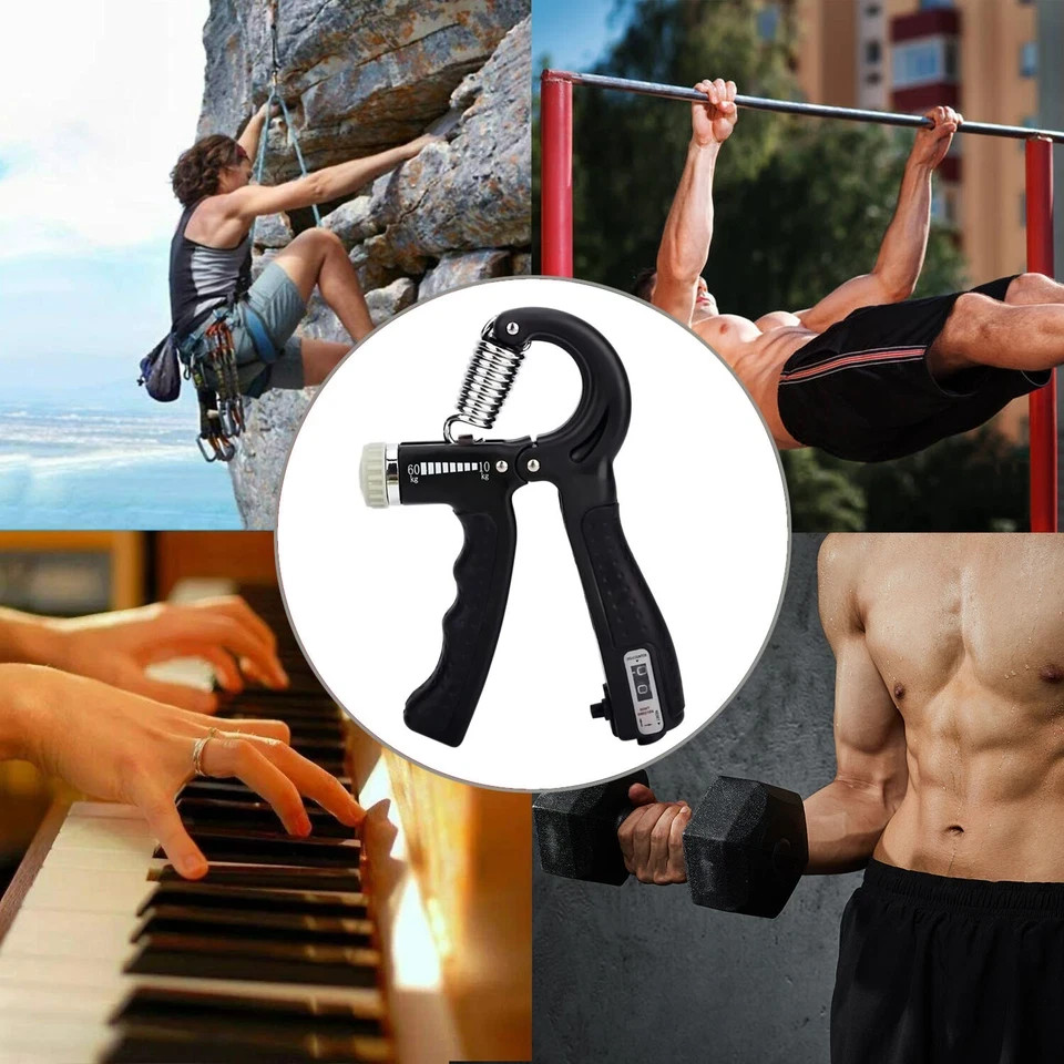 Hand Grip Strength Power Trainer Gripper Strengthener Adjustable Gym Exerciser**