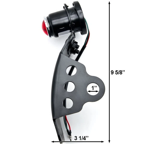 Luz trasera de matrícula de montaje en eje Bobber Café Racer Bobber Chopper motocicleta Foto 4 de 4